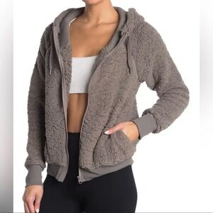 Cozy Gray/Taupe Sherpa Jacket